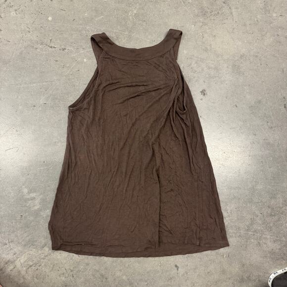 Vintage Y2k Turquoise Brown Beaded Embellished Flowy Tank Top Racerback M - Picture 3 of 5